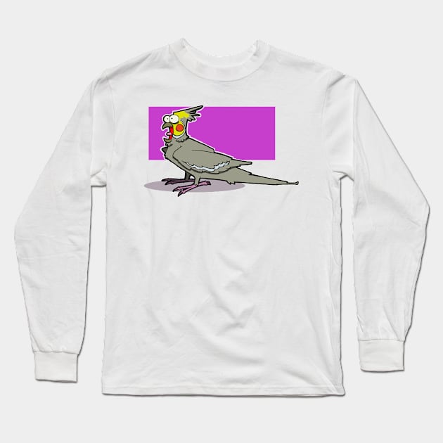 Cockatiel Long Sleeve T-Shirt by RichCameron